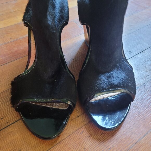 ALL BLACK x Anthropologie Calf Hair, sz 40/9.5 - Picture 3 of 11
